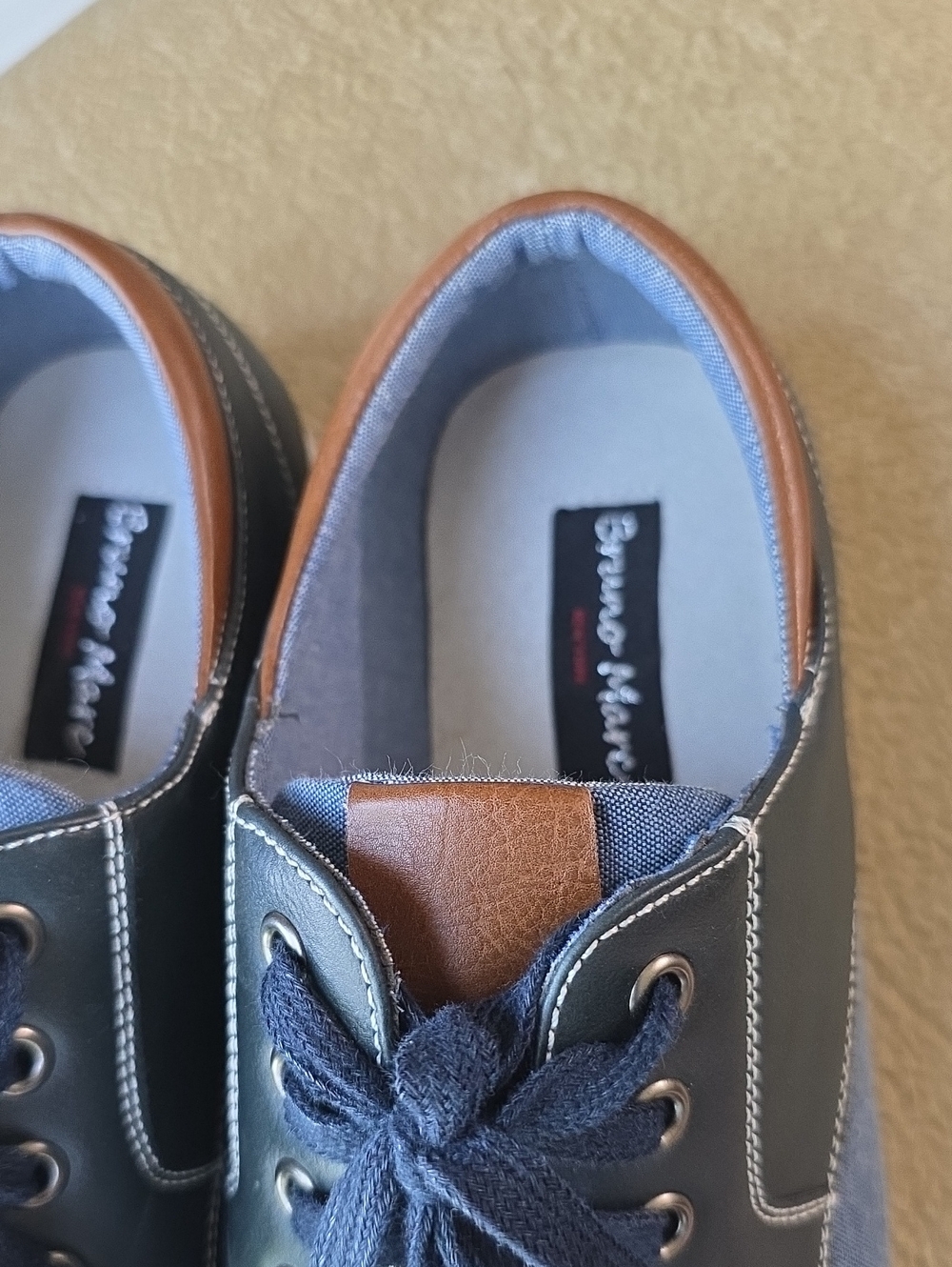 Bruno Marc Men's Rivera-01 blue denim sneakers Item#1021